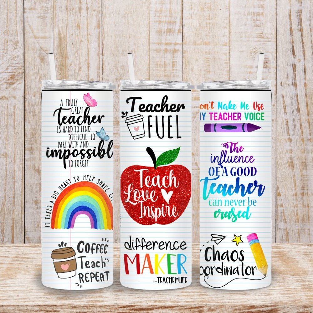 Teacher Tumbler, 20 oz, Teacher Gift, Teacher Fuel Tumbler
